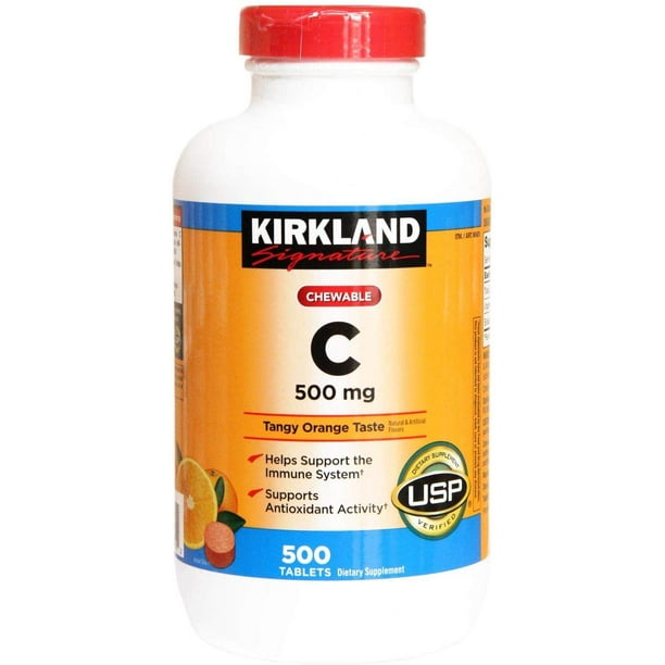 Kirkland Signature Chewable Vitamin C 500 mg., 500 Tablets