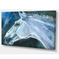 thumbnail image 2 of Cheval Gris Aquarelle - Impression sur Toile Abstraite, 2 of 3