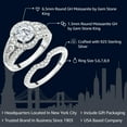 thumbnail image 2 of Gem Stone King 1.74 Cttw White Moissanite Engagement Ring for Women | 925 Sterling Silver | Center 6.5MM | Wedding Band Engagement Anniversary Promise Bridal Set Ring for Women | Size 5, 2 of 6