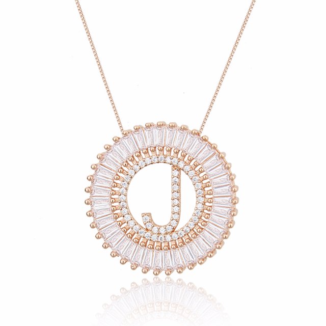 Collier Pendentif Alphabet A-Z Breloques Femme Chaîne Lettre Initiale