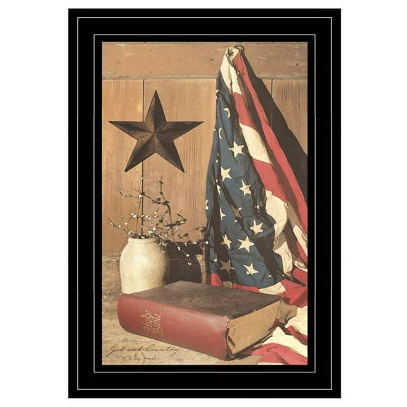 God and Country By Billy Jacobs Printed Wall Art Wood Multi-Color