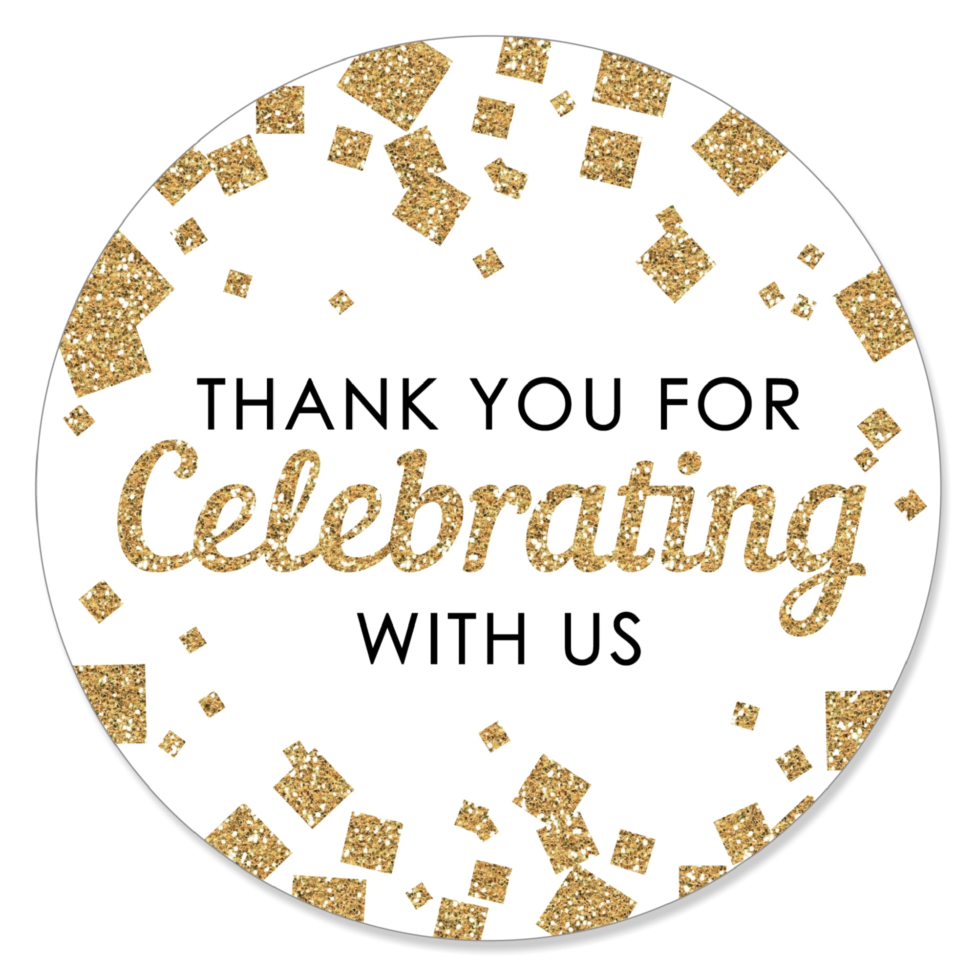 Big Dot Of Happiness Thank You For Celebrating With Us Gold Party 