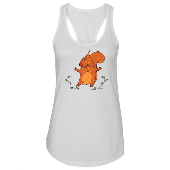Cute Squirrel Design Tank Women -Image by Shutterstock, Female Large