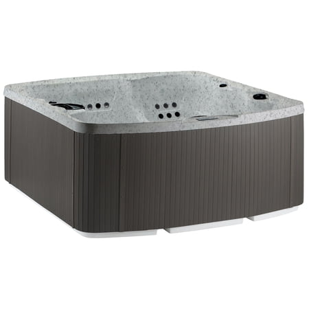 Lifesmart Leganza 6 Person, 230V, Square, Hot Tub Spa w/90 Jets, locking Tub Cover, Sea Salt/Coastal Gray with cover lifter and step included!