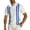White, variant on Men's Retro Striped Golf Shirt Short Sleeve Johnny Collar Color Block Tops Vintage Bowling Style for Summer Vacation Father's Day Gift