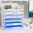 thumbnail image 7 of Paper Organizer for Desk with Handle, 6-Tier Metal Mesh File Organizer | Stackable Letter Tray for Office Documents & Stationery Storage, 7 of 7