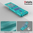 thumbnail image 4 of for iPhone 16E Case Wallet Credit Card Holder, Back Pocket Flip Kickstand Phone Cover Premium PU Leather TPU Bumper Anti-Scratch Shockproof Protective Rugged Shell, Green, 4 of 8