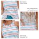 thumbnail image 4 of Camiseta sin mangas cómoda con cuello Halter y estampado de tiras para mujer PWW048-2 XXL, 4 of 5