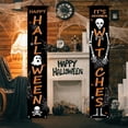 thumbnail image 5 of Halloween Outdoor Front Door Porch Wellcome Banners Hanging Signs, 5 of 8