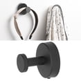 thumbnail image 3 of Wall Towel Hanger, Modern  Round Base Black Prevent Scratch Rust Proof Single Coat Hook  for Bathroom for Kitchen, 3 of 8