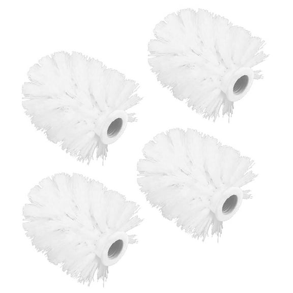 HOMEMAXS Toilet Cleaning Brush Heads with Dense Bristles 4 Pieces White Plastic