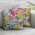 thumbnail image 3 of Qinduosi Spring Pillow Covers Inch Set of , Yellow Pink Blue Colored Floral Colorful Easter Themed Flower Decorative Throw Pillow Covers Outdoor Farmhouse Cushion Case for Couch Sofa Bed Decor, 3 of 5