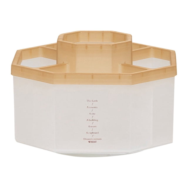 Pompotops 5-grid Multi-function Large-capacity Desktop Storage Box Student Office Pen Bucket Makeup Brush Holder Rotating, 360-degree Rotating Personalized Pen Holder Clearance