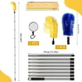 thumbnail image 4 of Gutter Cleaning Tools, 10ft Gutter Cleaner with 2 Gutter Cleaning Brush, Roofing Tool Rain Gutter Guard Cleaner Tool, Easy Remove Leaves and Debris from The Ground, Yellow/Blue, 4 of 6