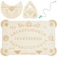 thumbnail image 1 of Kit de 4 piezas de tablero espiritual, soporte para cartas de tarot, tablero de péndulo, tablero parlante de madera con plancheta, adivinación, radiestesia, soporte de bola de péndulo de cristal azul, 1 of 8
