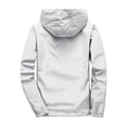 thumbnail image 6 of Unisex Reflective Zip-Up Hoodie with Storage Pouch - Lightweight Quick-Dry Windbreaker Jacket for Running, Cycling & Fishing, Breathable UV Sun Protection Sportswear White XL, 6 of 9