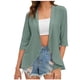 thumbnail image 2 of ICHUANYI Clearance Women's Fashion Casual Spring And Summer Solid Color Half Sleeve Cardigan(Green, L) ICHUANYI WER2023081507468, 2 of 7