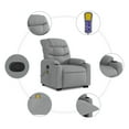 thumbnail image 5 of vidaXL Fauteuil Inclinable de Massage Debout en Tissu Gris Clair, 5 of 5