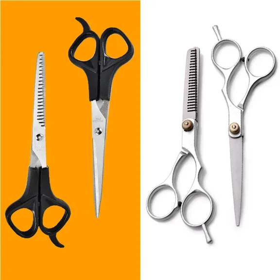 silver-6inch  Women Men Professional Hairdressing Scissors 5.5/6 Inch Hair Scissors Hair Cutting Thinning Scissors Barber Shear Accessories