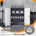 thumbnail image 5 of INTERGREAT Metal Garage Storage Cabinet, 36" Lockable Storage Cabinet with 2 Doors and 2 Adjustable Shelves, Steel Grey White File Cabinet Great for Home Office, Garage, Warehouse, Study Room, 5 of 17