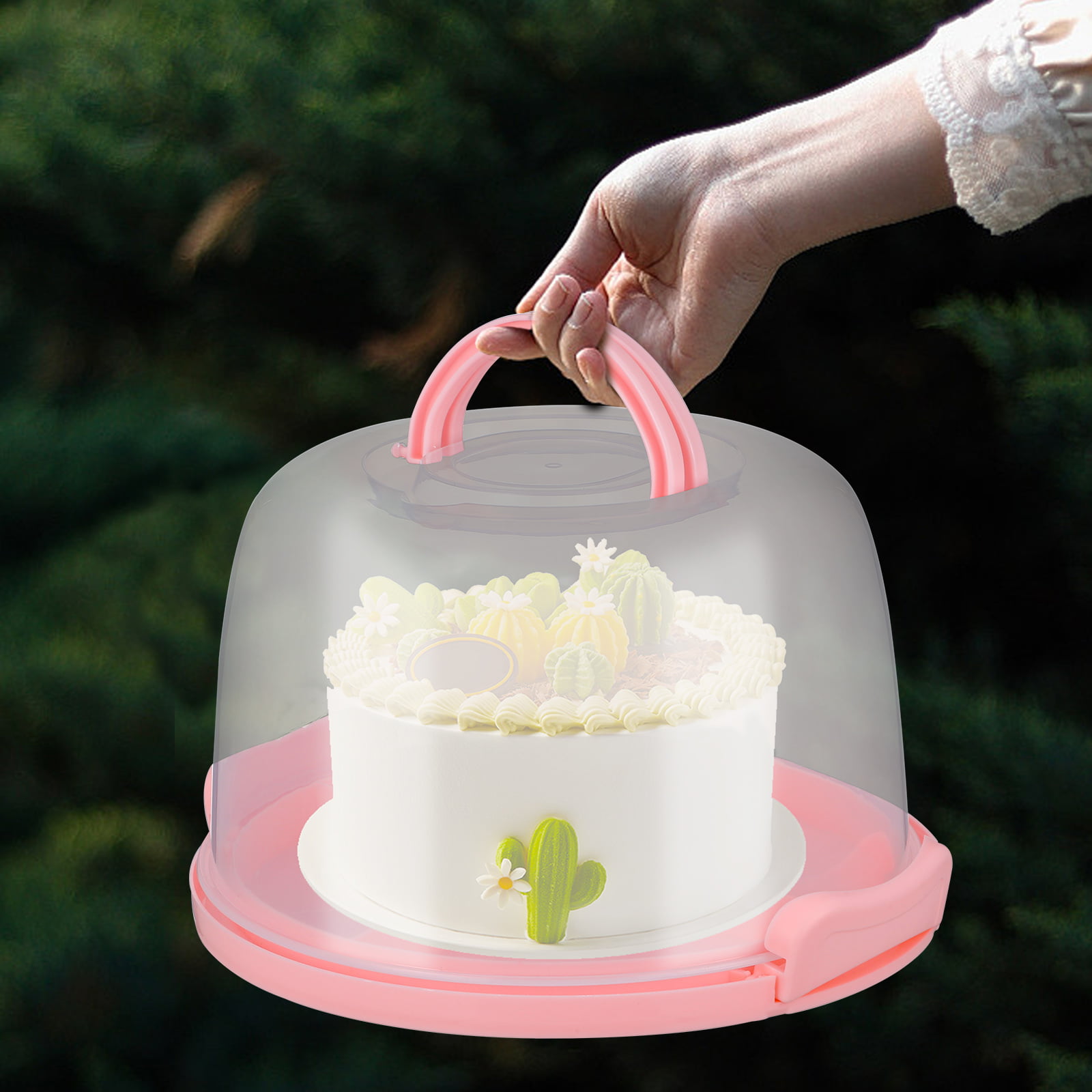 ROBOT-GXG Cake Carrier with Handle - Cake Crrier Container - Cake and  Cupcake Muffin Carrier - Portable Round Cake Carrier with Handle Cake  Holder Container for Bundt Cake Pie Cheesecake 