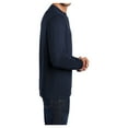 thumbnail image 3 of Mens Long Sleeve Core Blend Cotton/Polyester Tee Navy 4X-Large, 3 of 6