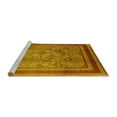 thumbnail image 2 of Ahgly Company Machine Washable Indoor Square Oriental Yellow Industrial Area Rugs, 7' Square, 2 of 4
