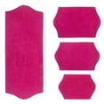 thumbnail image 2 of Home Weavers Waterford Collection 100% Cotton Non-Slip Bathroom Rug Set Machine Washable Bathroom Rug, Bath Rug, Bathroom Rug, Runner, Hot Pink Color 4 Piece Bath Rug set, 2 of 8