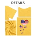thumbnail image 3 of XCHQRTI Heart Women Graphic Shirt Plus Size 4th of July Short Sleeve Shirt Valentine's Day Top, 3 of 5