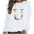 thumbnail image 3 of Pompotops Hiver Femmes Décontracté Manches Longues Hauts Dames Imprimé Chandail en Molleton Blouse Tee Chandail Liquidation, 3 of 4