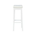 thumbnail image 3 of Linon Claridge Backless Bar Stool White Faux Leather Seat Wood Frame in White, 3 of 13