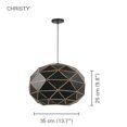 thumbnail image 2 of Xtricity - Pendant Light, 13.77 '' Width, From The Christy Collection, Black, 2 of 3