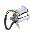 thumbnail image 2 of Odómetro universal para motocicleta de 12 V, velocímetro, señal de retroiluminación LED (plateado), 2 of 5