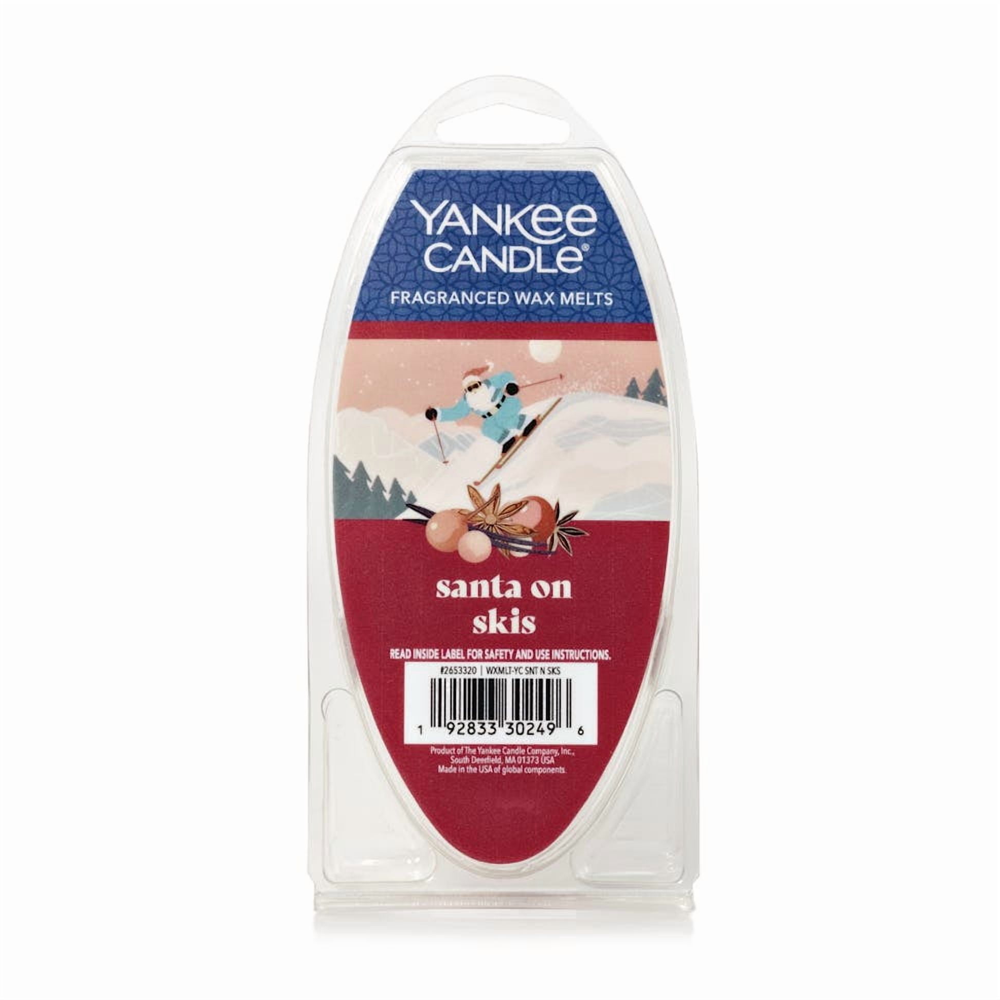 Yankee Candle Santa on Skis Fragranced Wax Melts, 6 Wax Spheres per Package, Pack of 6 (36 Cubes Total)