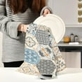 thumbnail image 6 of Kitchen Towels Talavera Ceramic Folk Tile Pattern Cleaning Towel Absorbent Hand Towels Tea Towels for Home Restaurant Dish Clean 28" x 18", 6PCS, 6 of 7