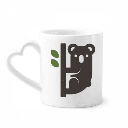 

Outline Australia Koala and Eucalypt Mug Coffee Cerac Drinkware Glass Heart Cup