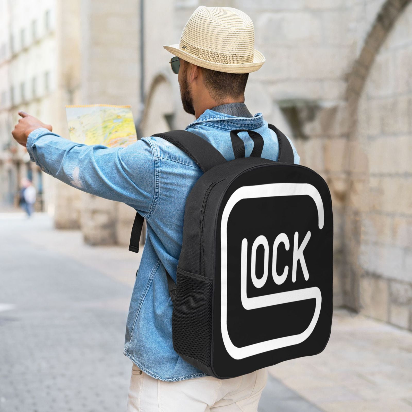 Glock Backpack Simple Lightweight Backpack Fashion Travel Backpack Laptop Backpack 17 Inch