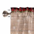 thumbnail image 5 of Merry Christmas Kitchen Curtains and Valances Set, Elk Pine and Berry Red and Black Buffalo Plaid Rod Pocket Window Valance Window Curtain Panels for Living Room Bedroom Laundry, 27.5x24in, 3 Pieces, 5 of 7