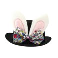 thumbnail image 2 of Sombrero de Pascua para disfrazarse, tocado, accesorio para disfraz de adulto, sombrero de copa para hombre y mujer. Blanco, 2 of 9