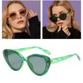 thumbnail image 3 of Gafas de sol de gato Yinane Retro Vintage Verde anteojos ojo de gato, 3 of 8
