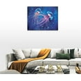 thumbnail image 5 of Nautical Jellyfish Bathroom Wall Art Fish Sea Life Pictures Wall Decor Blue Ocean Beach Jellyfish Pictures Canvas Prints Framed Modern Artwork for Bathroom Kitchen Bedroom Dining Room Office 16"x12", 5 of 6
