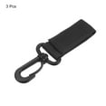 thumbnail image 3 of Uxcell Belt Keeper Key Ring, 3 pack Nylon Webbing Strap Key Chain Rotate HookBlack, 3 of 6