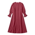 thumbnail image 4 of TBWNWG Elegant Floral Lace Hem Round Neck Pure Color Party Gown Dress For Girls Celebrations And Special Events,Size 7-8 Years, 4 of 4
