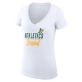 thumbnail image 2 of Women's G-III 4Her by Carl Banks White Athletics Super-Slim Fit Lightweight Team Graphic V-Neck T-Shirt, 2 of 3