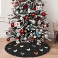 thumbnail image 5 of Rateoe Funny Chicken Print Christmas Tree Skirt 30" for Xmas Holiday New Year Party Circle Tree Mat Ornaments Decoration, 5 of 7