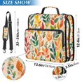 thumbnail image 2 of FORMRS Zipper Binder with Shoulder Strap 2-inch Ring 500 Sheet Capacity File Bag, Orange Leaves, 2 of 5