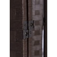 thumbnail image 4 of Legacy Decor Bamboo Weave Design Fiber 4 Panel Room Divider, 71" Tall, Brown Color, Freestanding, 4 of 6