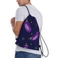 thumbnail image 3 of Bingfone Eggplant Drawstrings Backpacks Bags For Men Women Gym Drawstrings Bag, 3 of 9