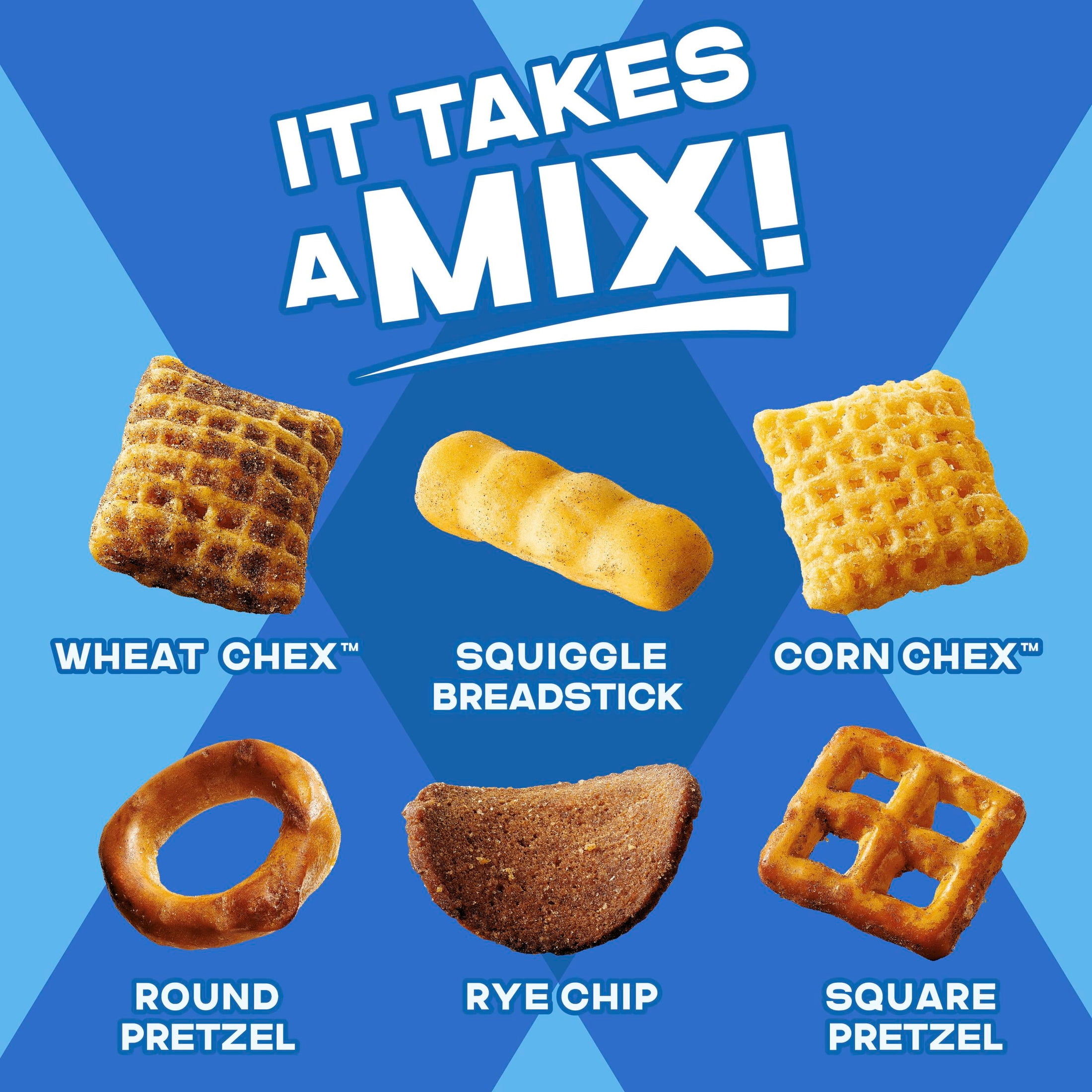(8 pack) Chex Mix Traditional Original Recipe Snack Mix, Savory Snack Bag, Family Size, 13.5 oz