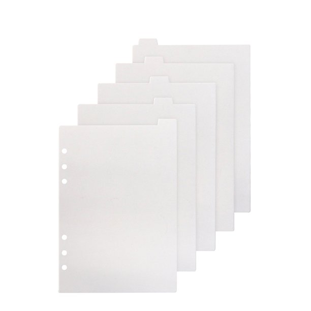 A6 Binder Divider 12 Pieces Clear Plastic Binder Index Divider with